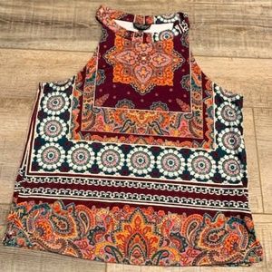 Top Shop High Neck Sleeveless  Boho Top